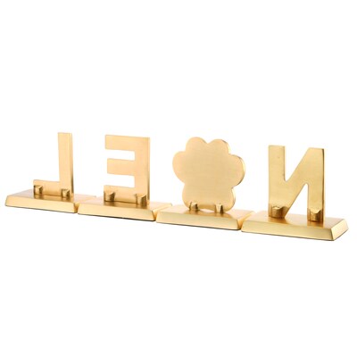 National Tree Company 5" Silver Sparkle NOEL Stocking Holders, 4-Pieces (MO57-MAE20211-1)