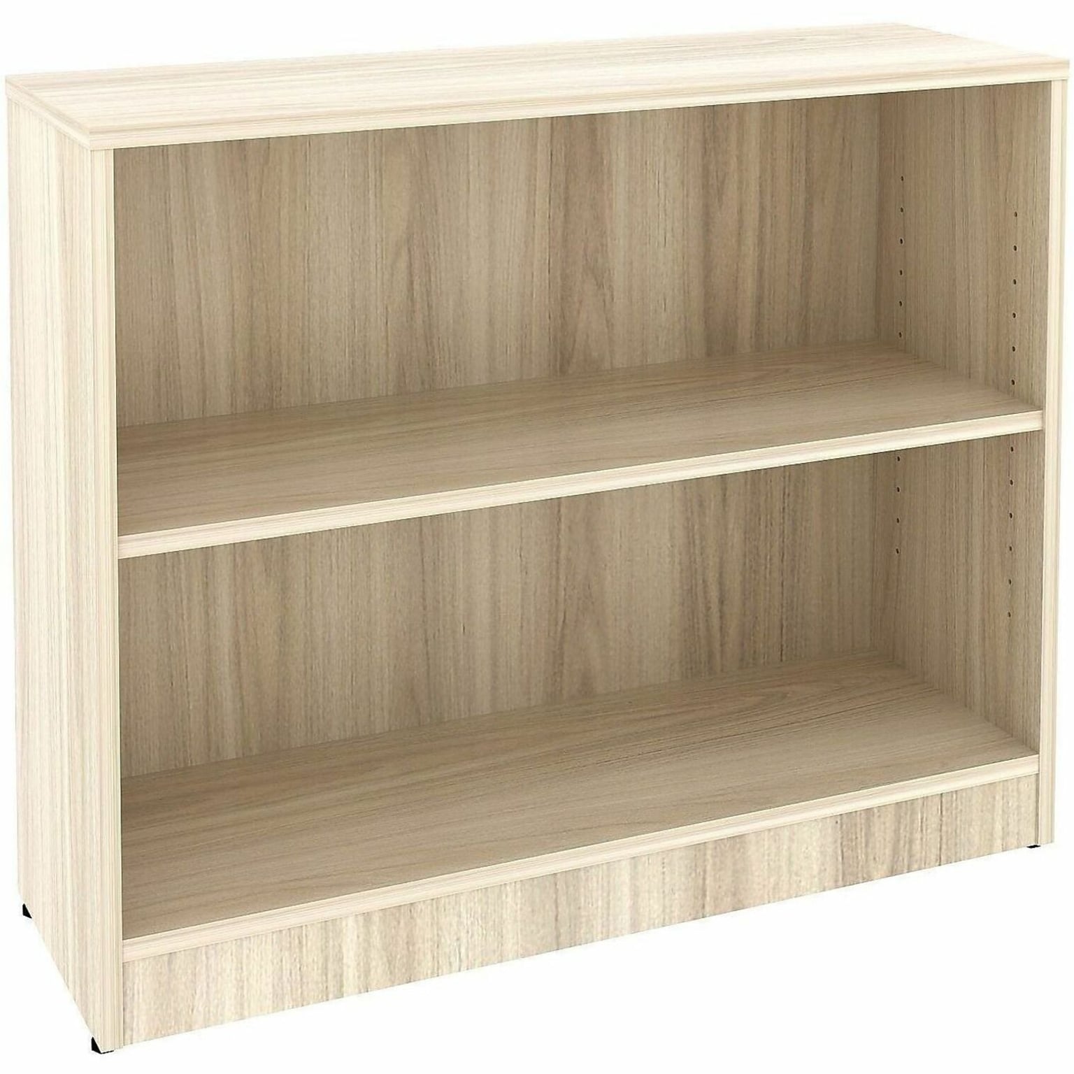 Lorell 29 2-Shelf Bookcase with Adjustable-Shelves, Modern Elm Laminate (LLR66339)