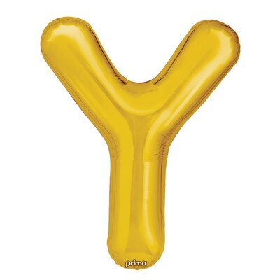 Party City (Air-Filled) 16 Y Foil Balloon, Gold, 2/Pack (AM60050238-19)