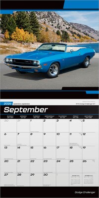 2026 BrownTrout Dodge Challenger 12" x 12" Monthly Wall Calendar (9798330707614)