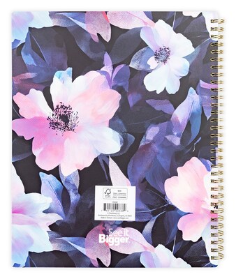 2026-2027 Overland Travelware 0.75 x 9.25 Calendar Year Weekly & Monthly Planner, Paperboard Cover, Black Floral (90688)