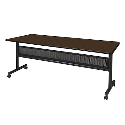 Regency Kobe Flip-Top Training Nesting Table w/ Modesty Panel, 72 x 24, Neo Walnut (MKFTM7224NW)