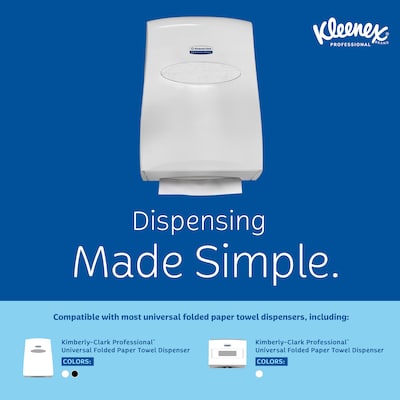Kleenex Recycled C-Fold Paper Towels, 1-ply, 150 Sheets/Pack, 16 Packs/Carton (01500)