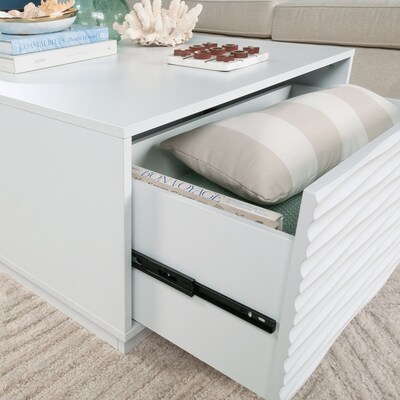 Sauder Morgan Main 30"W x 31"D Coffee Table, White (434923)