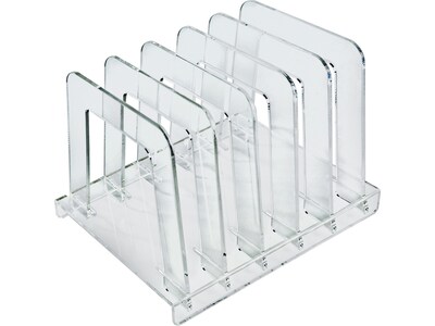 Azar Acrylic Compact File Sorter, Clear (300358)