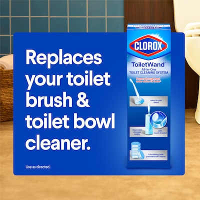 Clorox ToiletWand Disinfecting Refills, Fragrance Free, White, 20 Refills/Pack (31049)