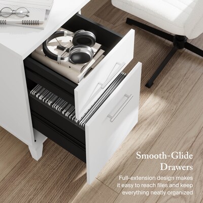 Bush Furniture Somerset 72"W Office Desk with Drawers, White (WC81972)