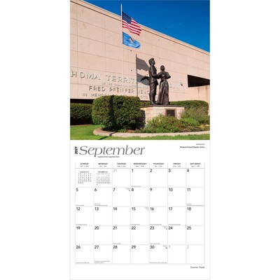2027 BrownTrout Oklahoma Places 12" x 12" Monthly Wall Calendar (9798330714513)