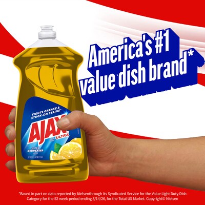 Ajax Ultra Super Degreaser Liquid Dish Soap, Lemon Scent, 52 oz. (149861)