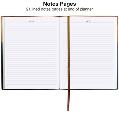 2027 Excello Brands 8" x 10" Weekly & Monthly Planner, Paperboard Cover, Brown/Black (NRY27-PK810-BN)