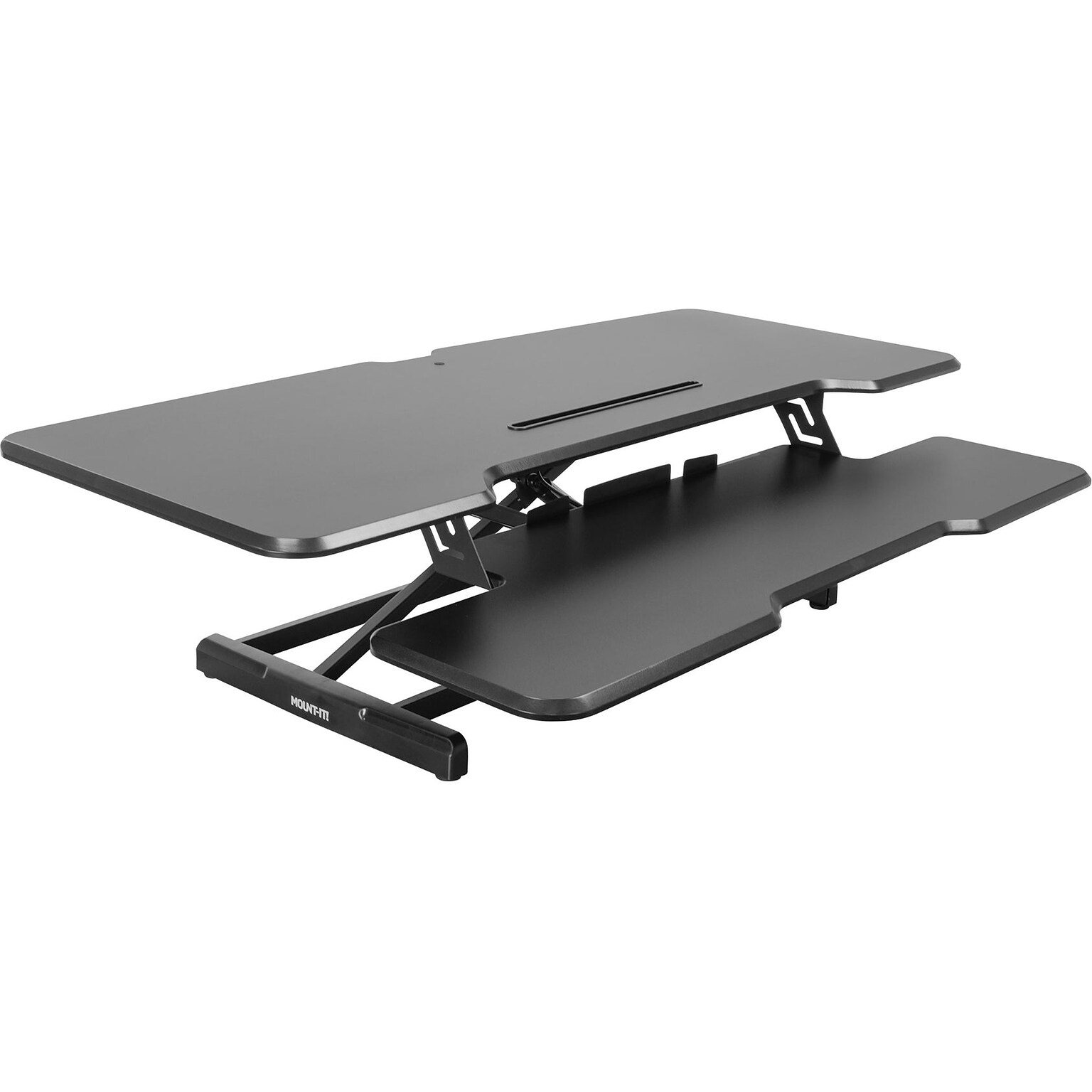 Mount-It! 47W Manual Rectangular Adjustable Standing Desk Converter, Black (MI-15009L)
