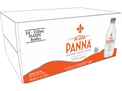 Acqua Panna Tuscany Natural Spring Water, 11.15 oz., 24 Bottles/Carton (12430408)