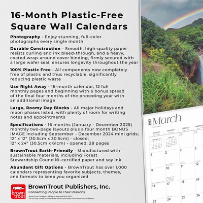 2025 BrownTrout Hawaii Wild & Scenic 12" x 12" Monthly  Wall Calendar (9781975474904)