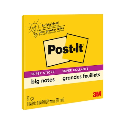 Post-it Notes, 11 x 11, Orange, 30 Sheet/Pad (BN11O)