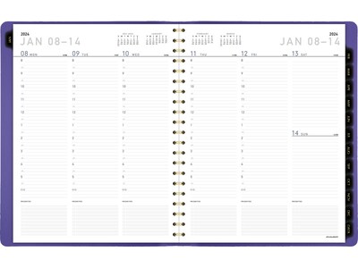 2024 AT-A-GLANCE Contemporary 8.25 x 11 Weekly & Monthly Planner, Purple (70940X-14-24)
