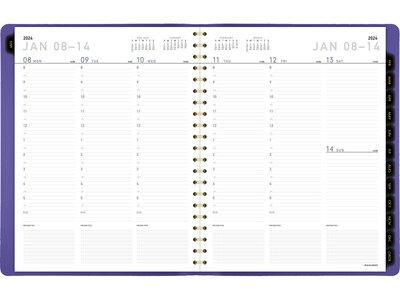 2024 AT-A-GLANCE Contemporary 8.25" x 11" Weekly & Monthly Planner, Purple (70940X-14-24)