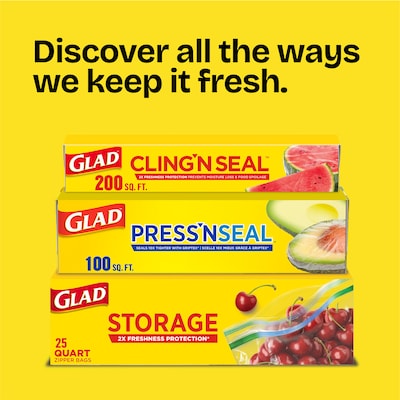 Glad Double Zipper Sandwich Bag, 50 Bags/Box (57263)
