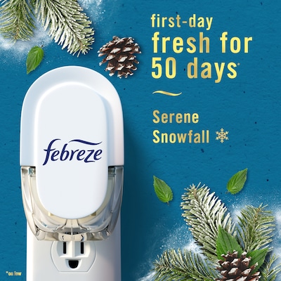 Febreze Plug In Scented Oil Refill, Assorted Holiday Scents, 0.87 oz., 3/Pack (48198)