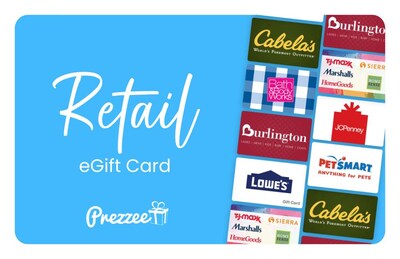 $25 Prezzee Retail eGift Card - 7 Top Brands