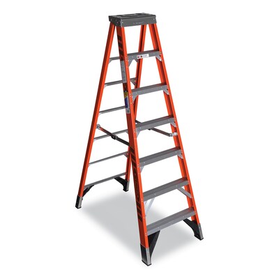Werner 7 Fiberglass Step Ladder, 375 lbs. Capacity (7407)