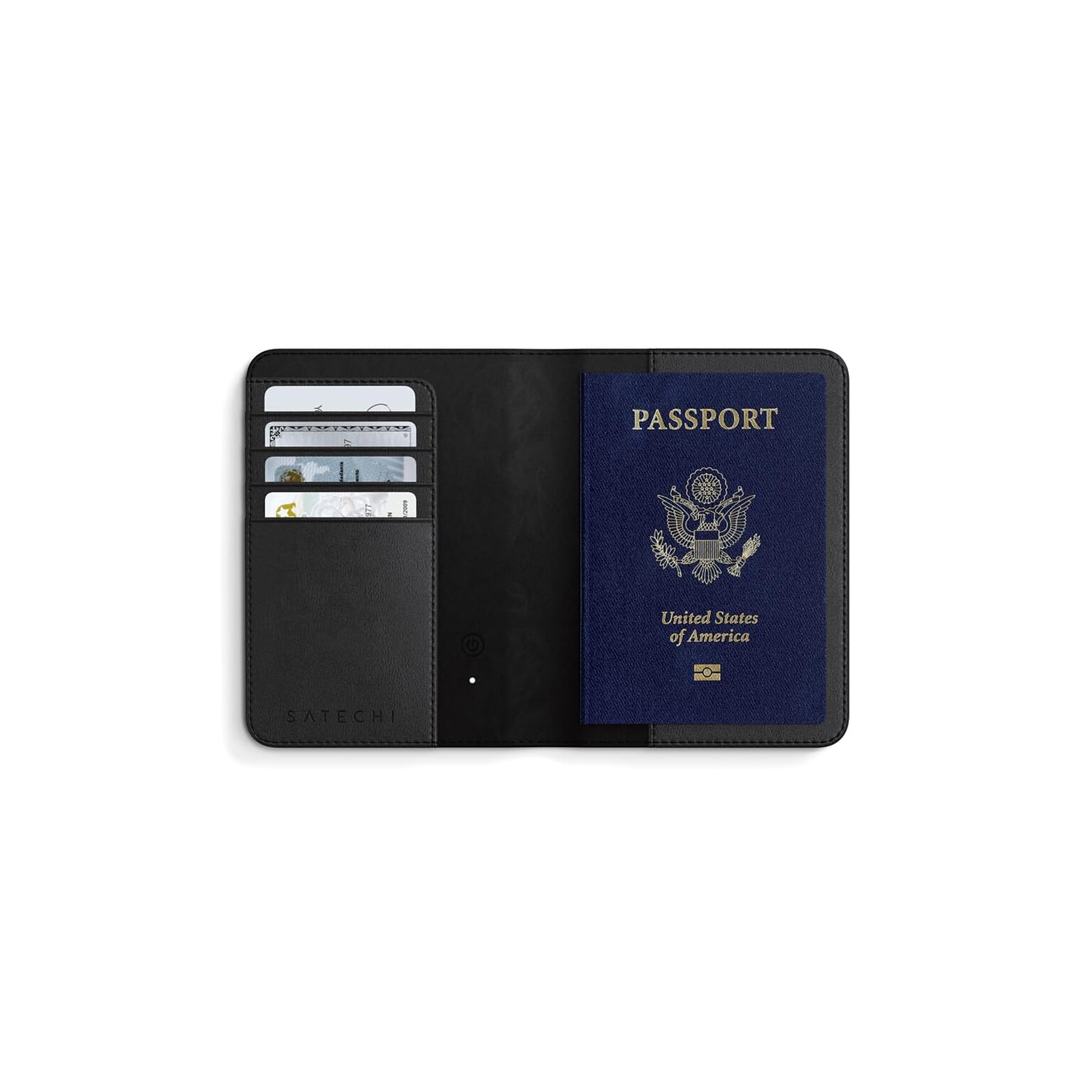 Satechi Vegan-Leather FindAll Passport Cover, Black (ST-VPCK)