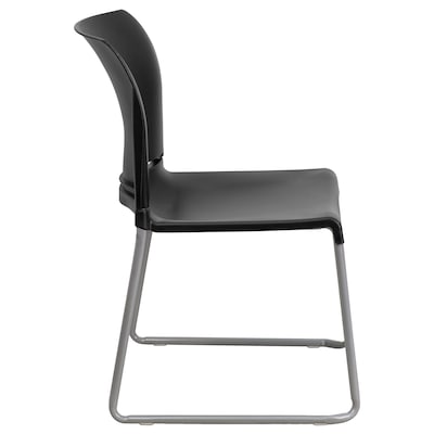 Flash Furniture HERCULES Polypropylene Office Chair, Black, 4/Pack (RUT-238A-BK-GG)