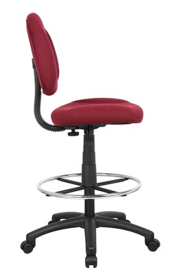 Boss® Drafting Stool w/ Footring; Burgundy