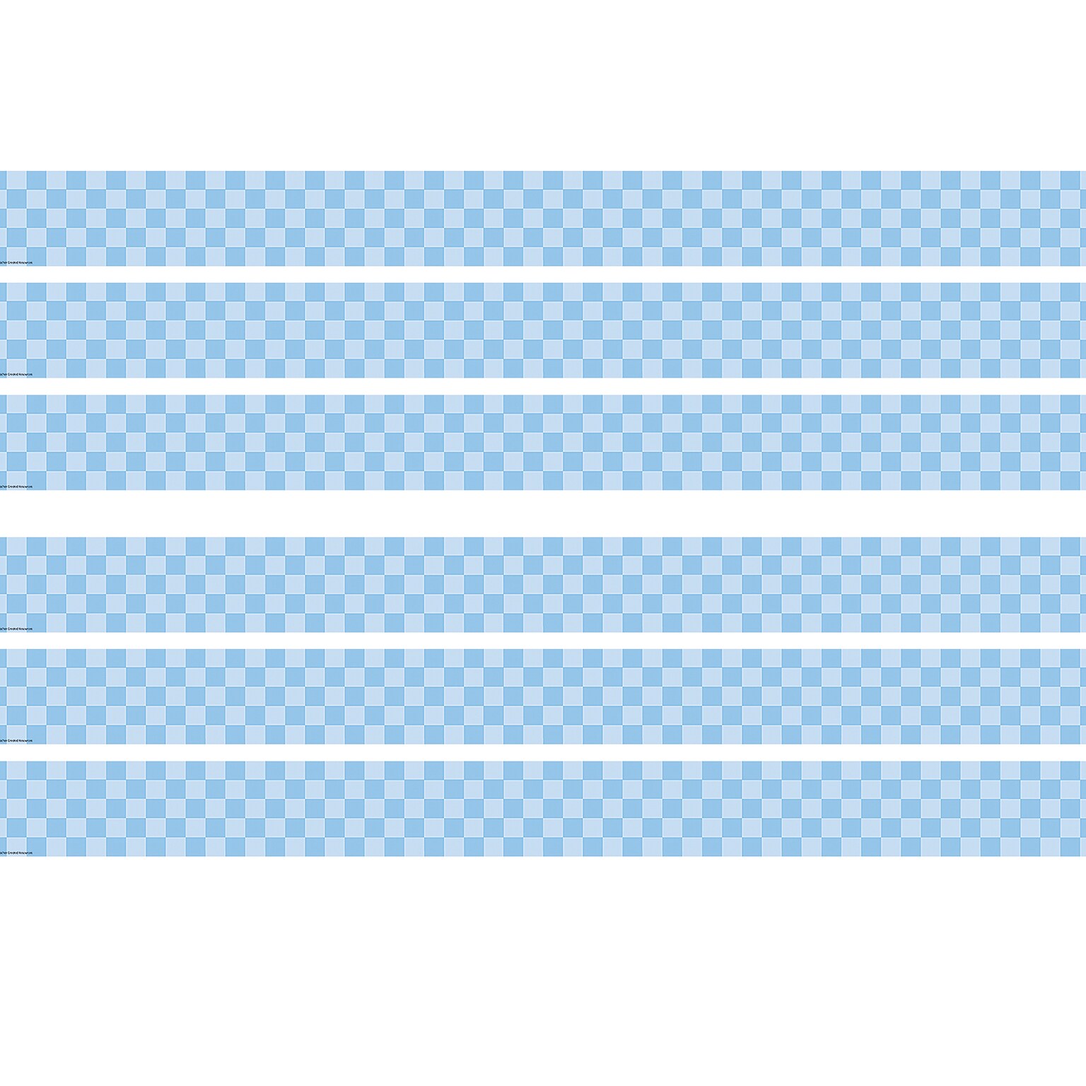 Teacher Created Resources Border Trim, 3 x 2.92, Checkers Scalloped, 12/Pack, 6 Packs/Bundle (TCR9318-6)