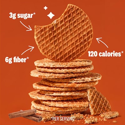 Rip Van Wafels Snickerdoodle Stroopwafels, 1.16 oz., 12 Packs/Box, 12/Box (RVW00377)