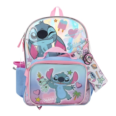 Bioworld Kids 4-Piece Stitch Backpack Set, Large (B1GA09DDSCSB00)