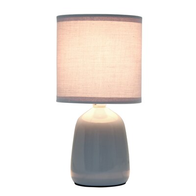 Simple Designs Table Lamp, Gray (LT1134-GRY)