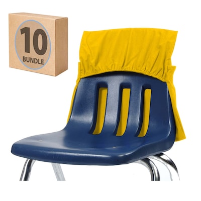 Seat Sack Seat Storage, 9.45 x 8.46 x 3.94, Yellow, 10/Pack (40101BUNDLE)