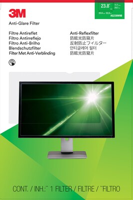 3M Anti-Glare Filter for 23.8" Widescreen Monitor, 16:9 Aspect Ratio (AG238W9B)