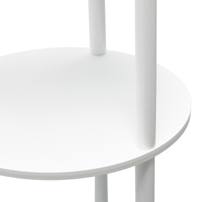 Simple Designs Etagere Organizer Storage 62.5" Floor Lamp with 2 USB Charging Ports and 1 Charging Outlet, White (LF2010-WHT)