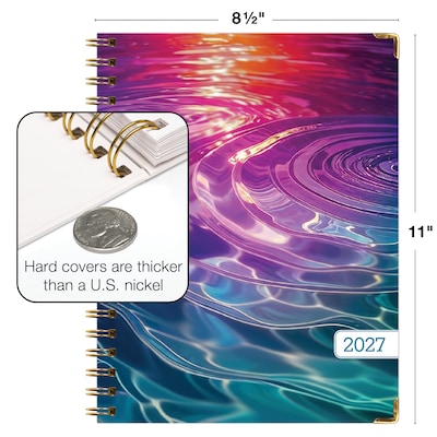 2027 Excello Brands 9" x 11" Weekly & Monthly Standard Planner, Paperboard Cover, Summer Bliss (FSHN-CY27-8511-73)