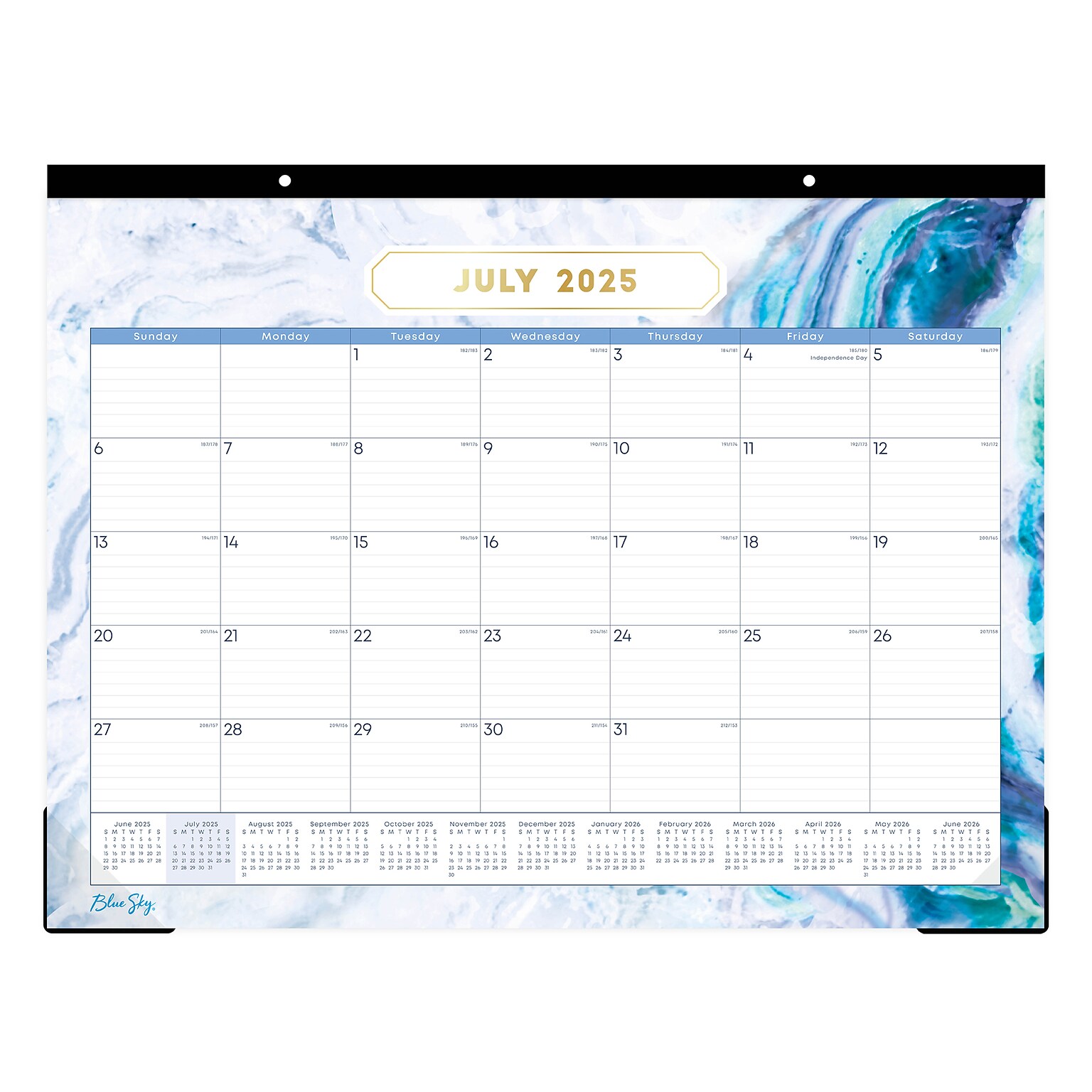 2025-2026 Blue Sky Gemma 22 x 17 Academic Monthly Desk Pad Calendar (141377-A26)