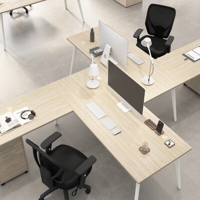 Bush Business Furniture Vista 72"W Computer Desk, Natural Elm (VSD172NE)