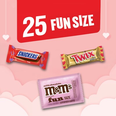 Mars Valentine's Exchange Fun Size Assorted Chocolates, 25/Bag (MMM60567)