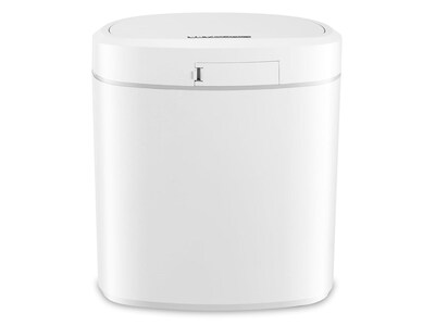 Nine Stars Plastic Sensor Trash Can, 2.1-Gallon, White (DZT-8-29)
