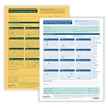 ComplyRight 2023 2-Part Time Off Request and Approval Form, Pack of 50 (A0030)