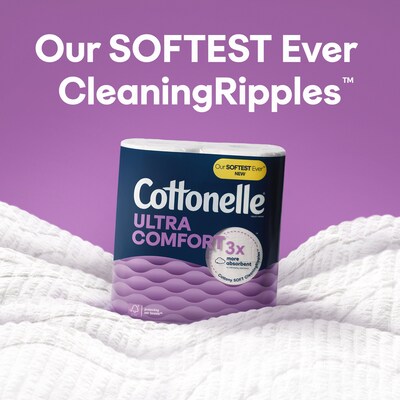Cottonelle Ultra Comfort Toilet Paper, 2-ply, White, 268 Sheets/Roll, 12 Rolls/Case (54165/55494)