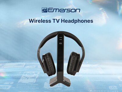 Emerson Wireless TV Headphones, Bluetooth, Black (EE-9000)