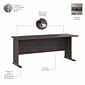 Bush Business Furniture Studio A 72"W Computer Desk, Storm Gray (SDD172SG)