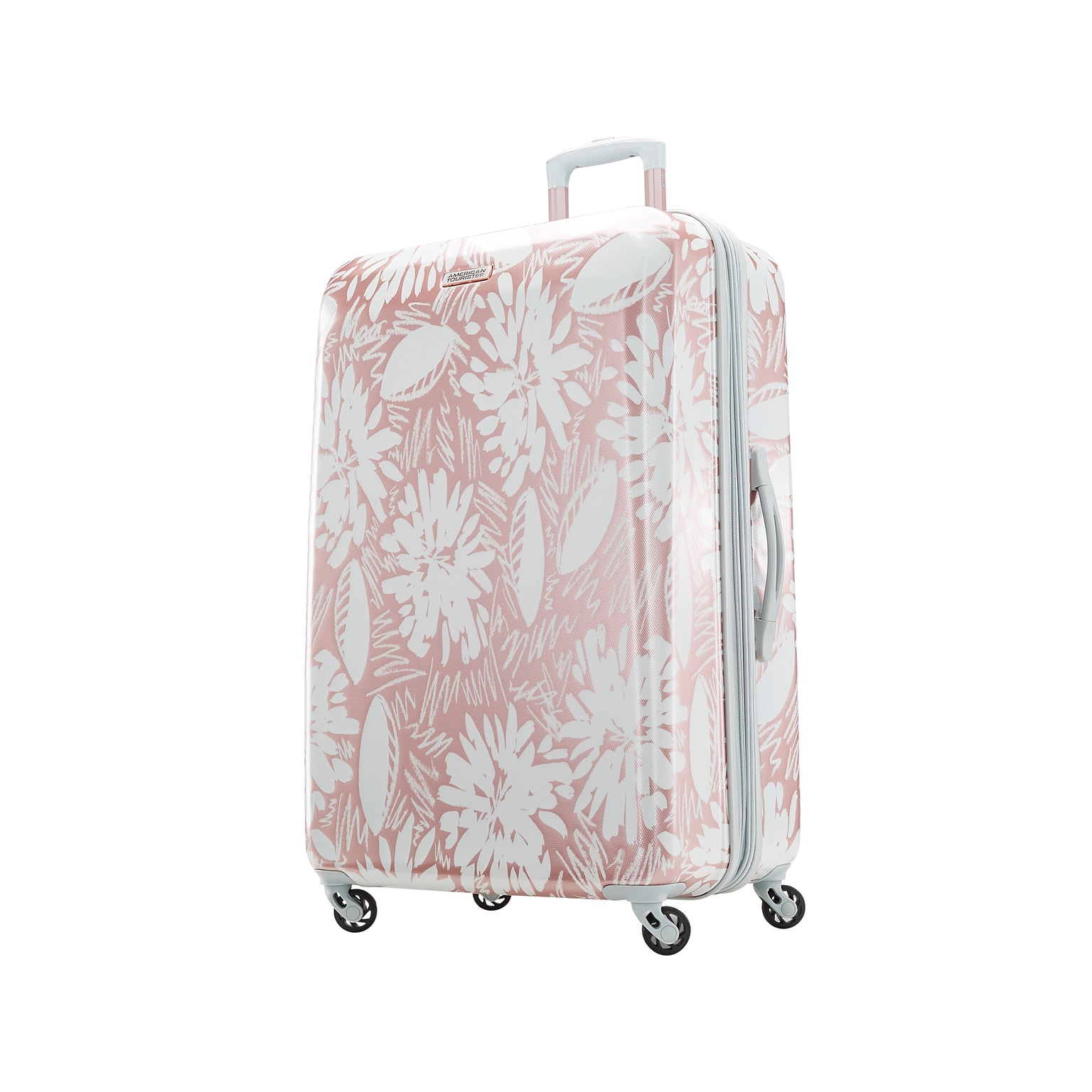 American Tourister Moonlight ABS/Polycarbonate Hardside Luggage, Ascending Gardens Rose Gold (92506-5996)