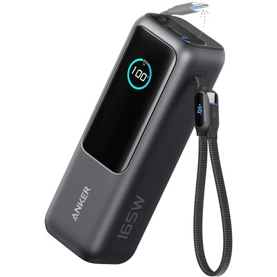Anker USB-A/USB-C Power Bank, 165W, Space Black (A1695H11)