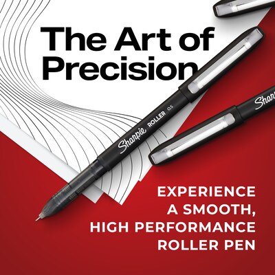 Sharpie Rollerball Pen, Needle Point  Precision Pen, Red Ink, Dozen (2093226)