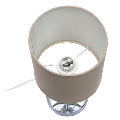 Simple Designs 11.81" LED Table Lamp, Brushed Nickel/Gray (LT2007-GRY-24PK)