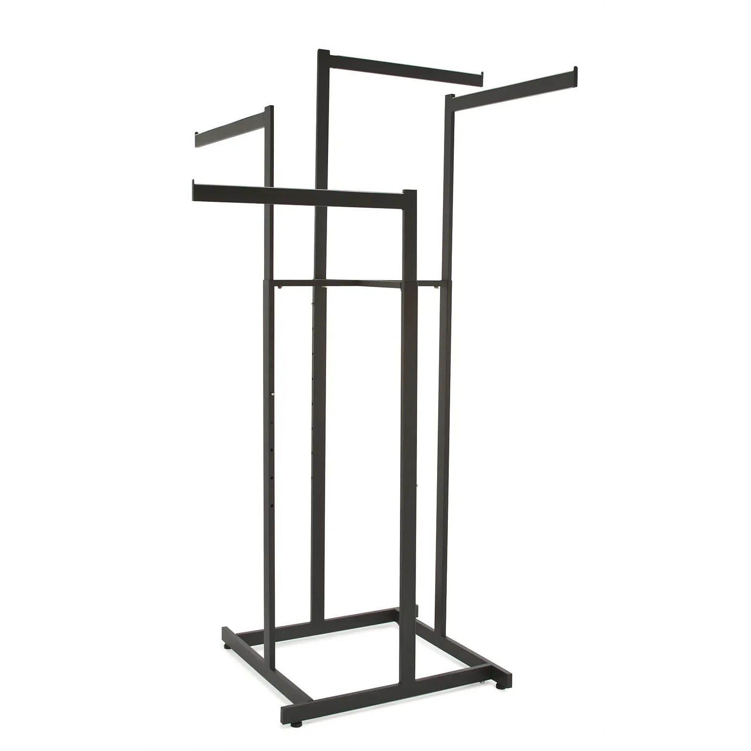 Nahanco 4 Way Rectangular Tubing Garment Rack, Black (B80)