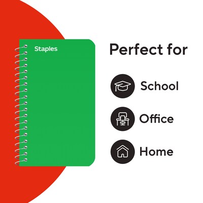 STAPLES Memo Book, 3” x 5”, Side-Bound, Ruled