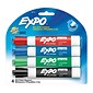 Expo Dry Erase Markers, Chisel Tip, Assorted, 4/Pack (80174)